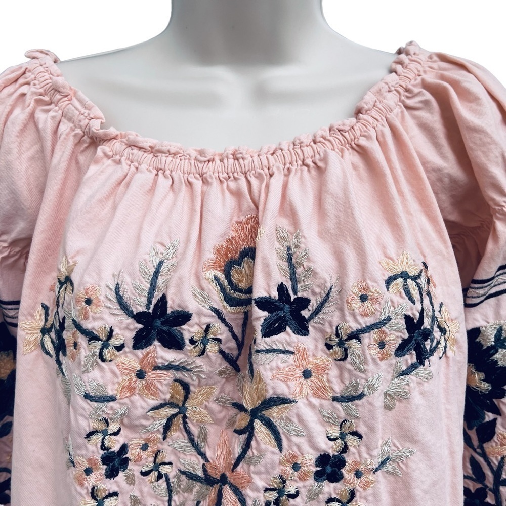 FREE PEOPLE Fleur Du Jour Off-the-Shoulder Embroidered Dress Small soft 8873 - Picture 11 of 11